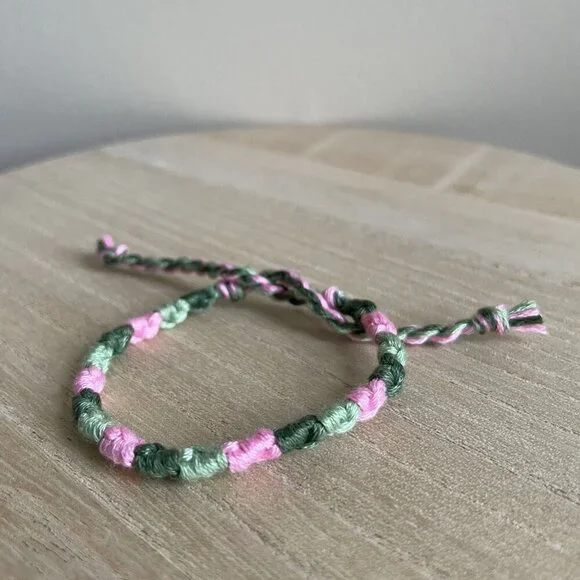 Brooklyn Bracelet, anklet, trendy, comfortable, tie, embroidery thread, woven, g