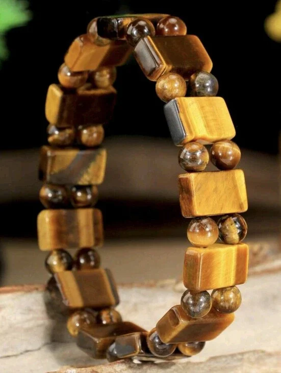🤎🤎NEW🤎🤎 PRETTY!! Natural Stone TIGERS EYE Stretch Bracelet