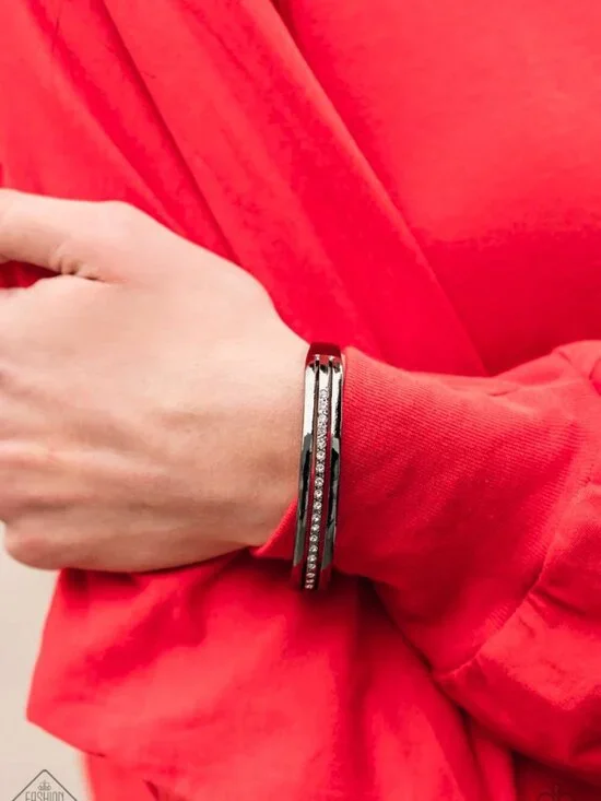 Paparazzi Jewelry Accessories - A Point Of Pride - Black Bracelet - Vintage