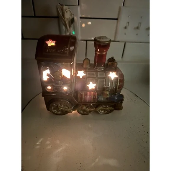 Christmas Village Train Lighted Christmas Express Locomotive