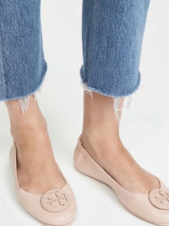 NIB Tory Burch Women’s Minnie Travel Ballet Flats in Goan Sand