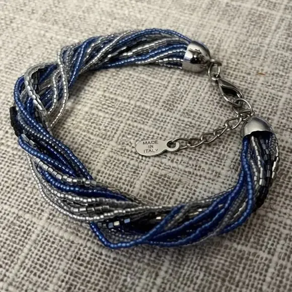 Authentic NeroLeone Made in Italy Multi-Strand Bracelet Cobalt Something Blue