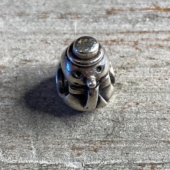 Pandora Authentic Snowman Charm/Bead ALE .925 Sterling Silver Retired 790374