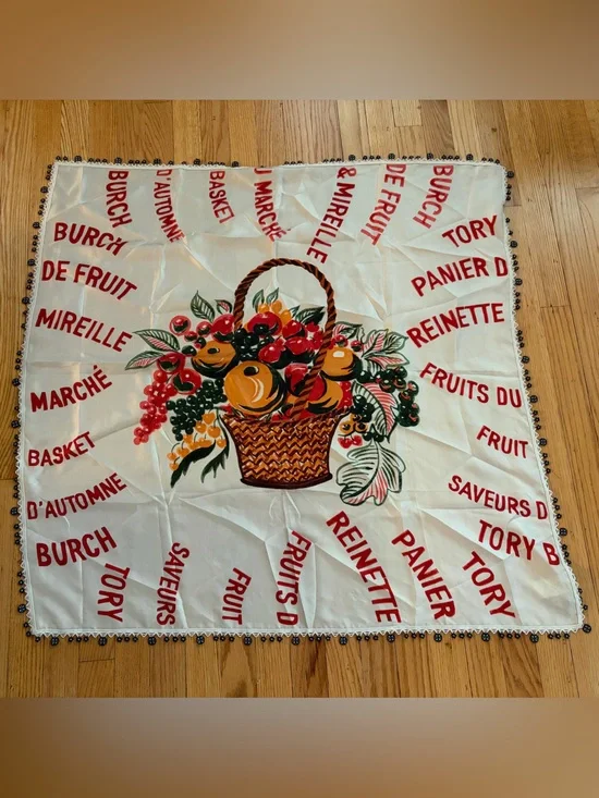 Tory Burch Fruit Basket Silk Scarf