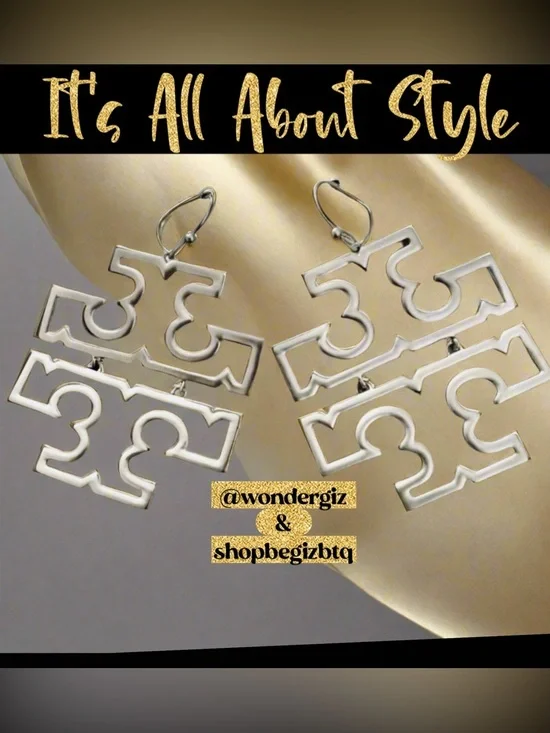 🔥🔥Tory Burch Authentic Silver Earrings At Awesome Prices To Buy Now & Save