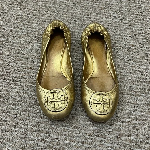 Tory Burch Gold Miller flats