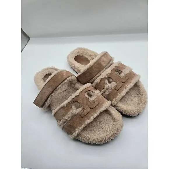 Tory Burch Ines Shearling Sport Slide Size 11