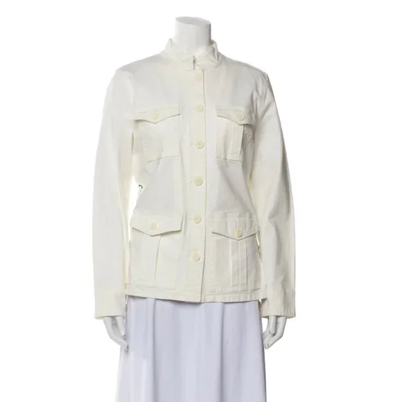 Tory Burch Ivory Denim Safari Jacket