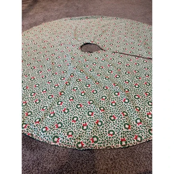Vtg Christmas Tree Skirt Wreath Pattern 51