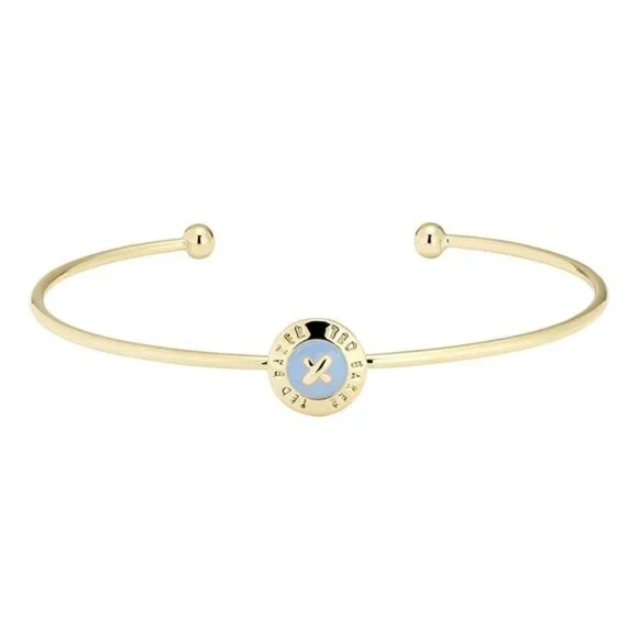 Ted Baker Elvas Gold Baby Blue Mini Button Cuff