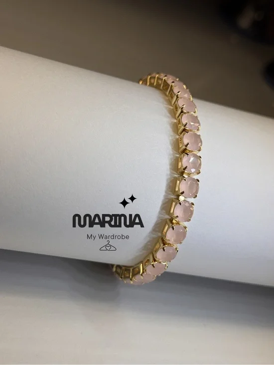 Pink Gold Tennis Bracelet