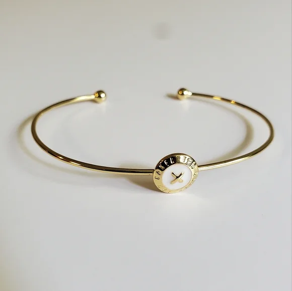 Ted Baker Elvas Gold WHITE Mini Button Cuff