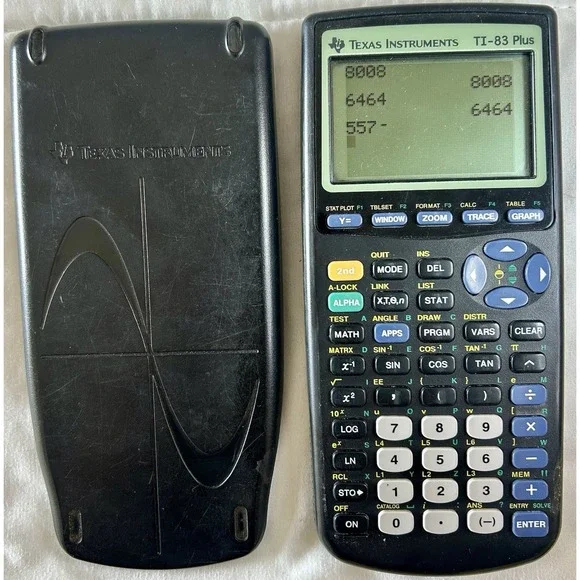 Texas Instruments TI-83 Plus Graphing Calculator Programmable LCD w/ Cover
