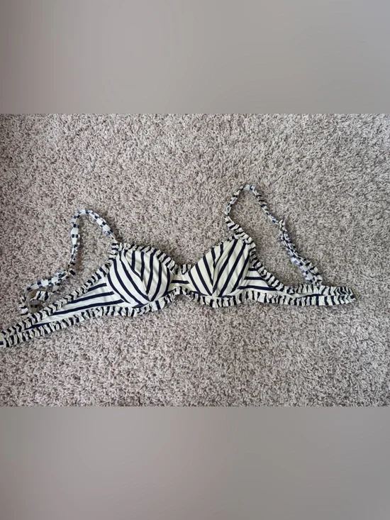 Tory Burch Navy & White Lanai Balconette Striped Bikini Top- Never Worn NWOT