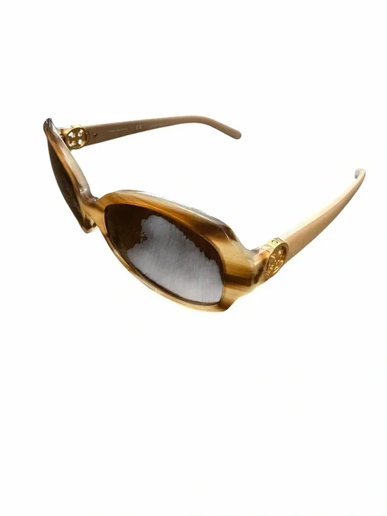Tory Burch Round Honey Tortoiseshell Brown and Beige Women's Sunglasses