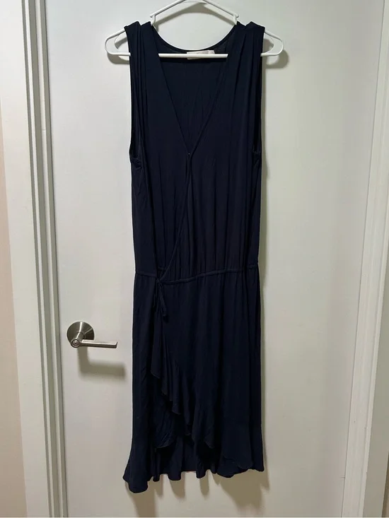 Tory Burch Navy Blue Wrap Dress Size Large