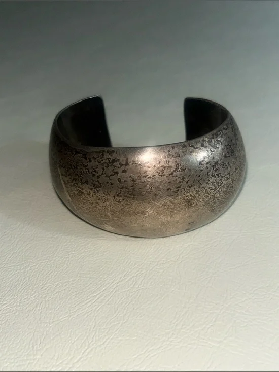 Arturo Riveras Textured Sterling Silver Cuff Bracelet