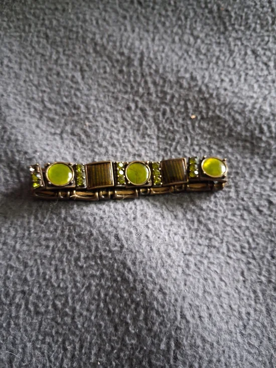 Green Stone Link Bracelet - Women Jewelry