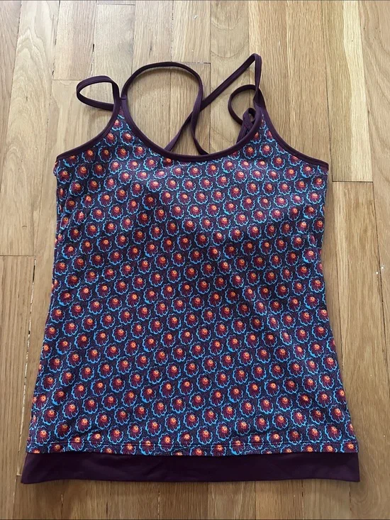 Tory  Burch Sport Floral Print Strappy Tank Top -