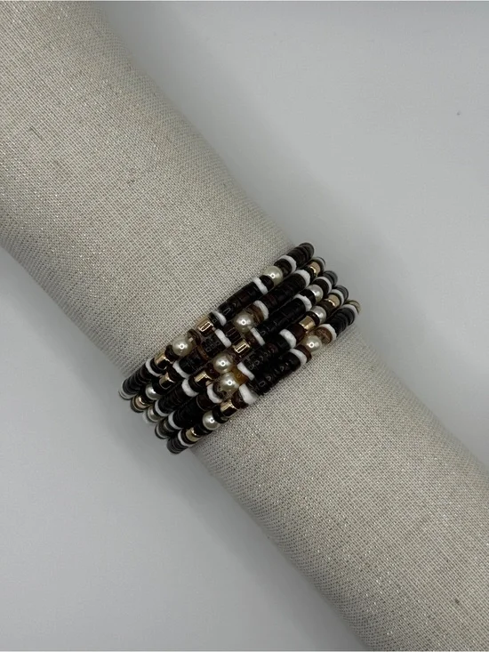 Roxanne Assoulin Stretch Bracelets with Gold & Pearl Accents