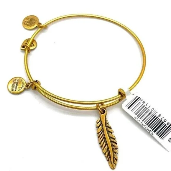 Alex and Ani Feather charm Bracelet NWT