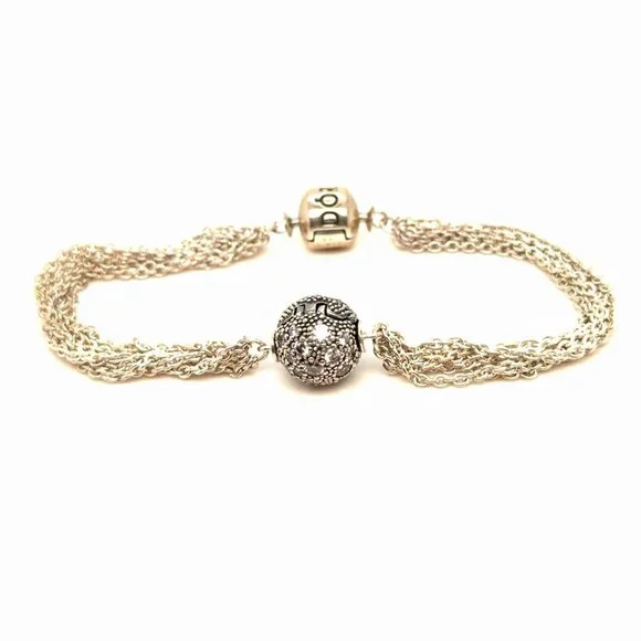 Pandora Multi-Strand Cosmic‎ Star Clip Charm Bracelet