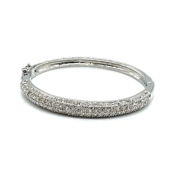 Lia Sophia Silver Played with Crystal Accent Bracelet