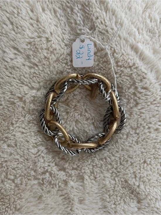 Lindy Gold & Silver Tone Chain Link Bracelet New
