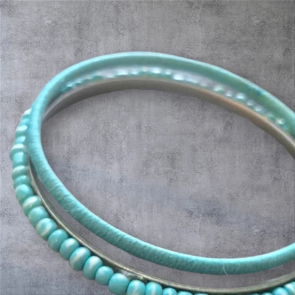 Vintage Turquoise Bangle Set - 2