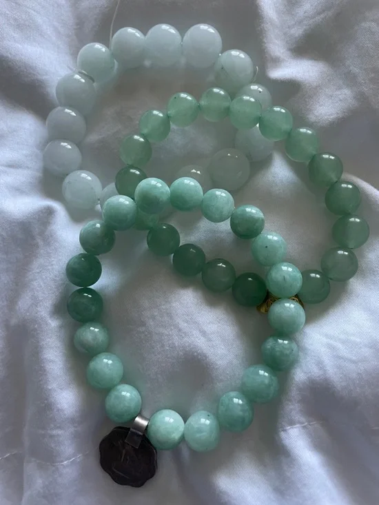 Green Jade or aventurine Beaded Bracelets