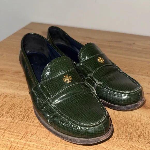 Tory Burch Classic Women's Size 10.5 Everglade Green Loafers