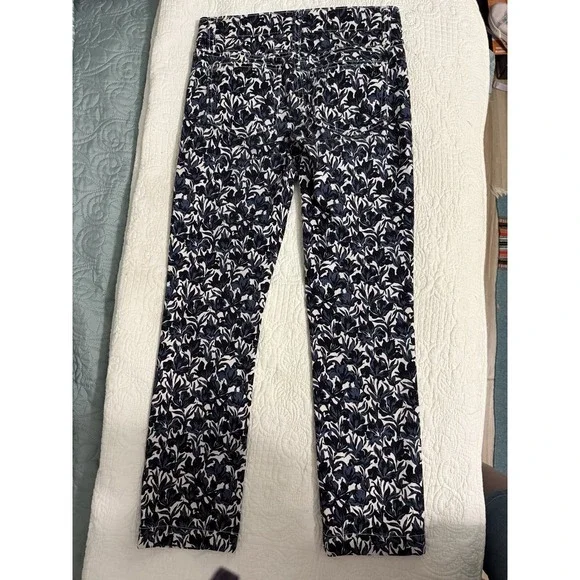 Tory‎ Burch Women's Pants Size 24 (XS) AOP Floral Printed Straight Multicolor
