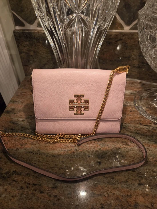 Tory Burch Pink Leather Chain Crossbody Bag