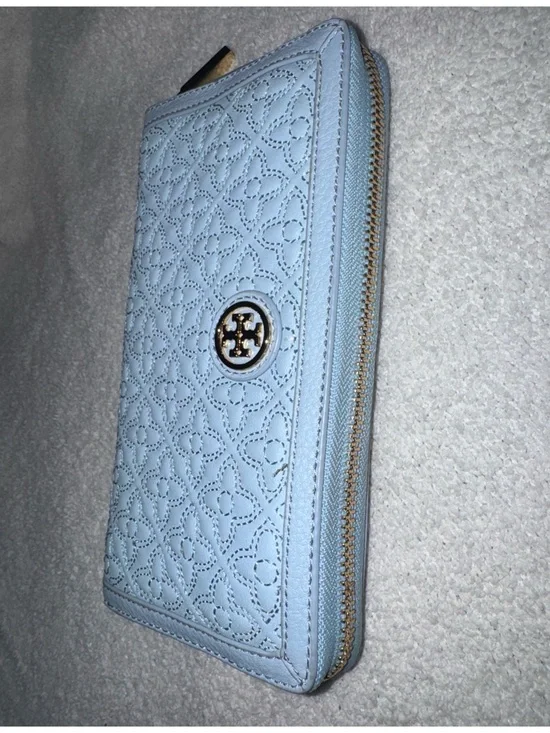 Tory Burch Zip Wallet with Gold Logo