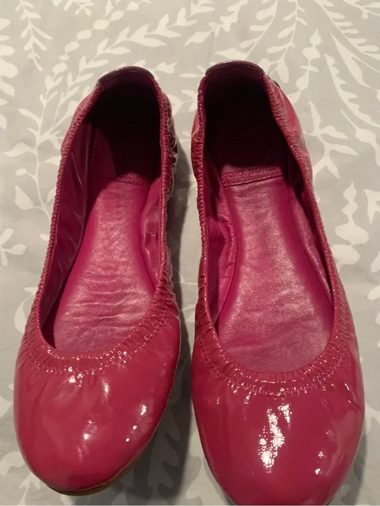Tory Burch Pink Patent Leather Ballet Flats