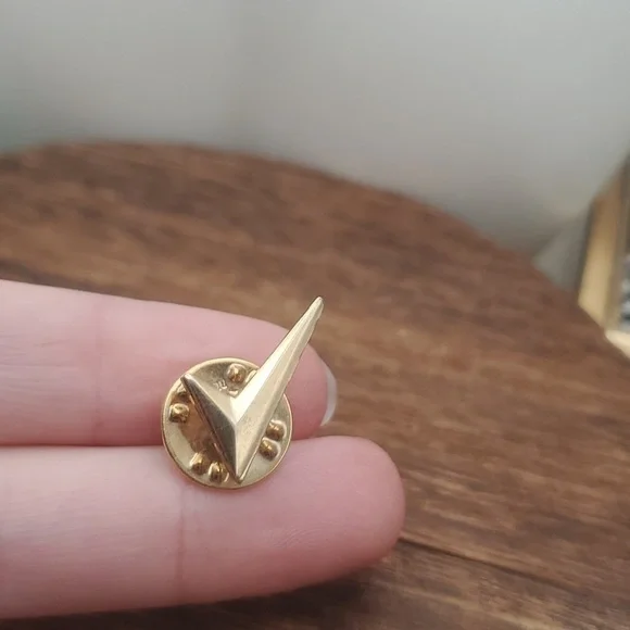 Check mark‎ vintage pin B526