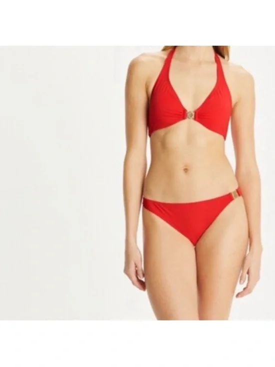 Tory Burch miller halter bikini set top and bottoms size large