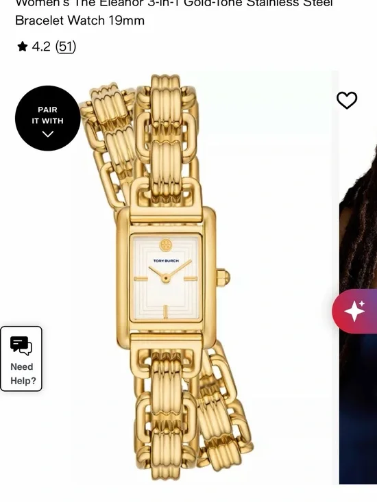 Tory Burch Women's The Eleanor 3-in-1 Gold-Tone Stainless Steel Bracelet Watch