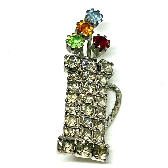 Vintage Rhinestone Golf Bag & Clubs