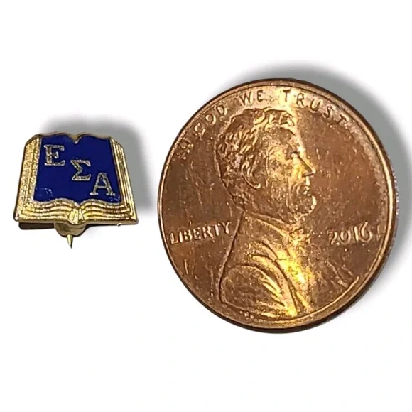 Small Epsilon Sigma‎ Alpha Open Book Bible Pin Fraternity/Sorority