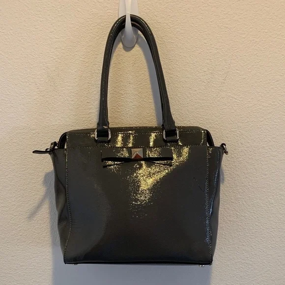 Kate Spade Shiny Smokey Grey Satchel​​​