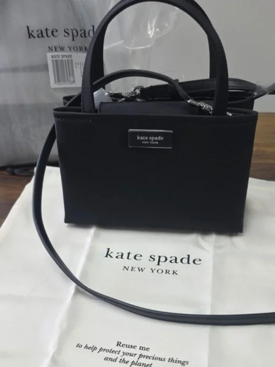 kate spade Black Mini Tote with Crossbody Strap