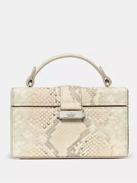 Kate Spade Heirloom Snake-Embossed Vanity Mini Top-Handle Bag