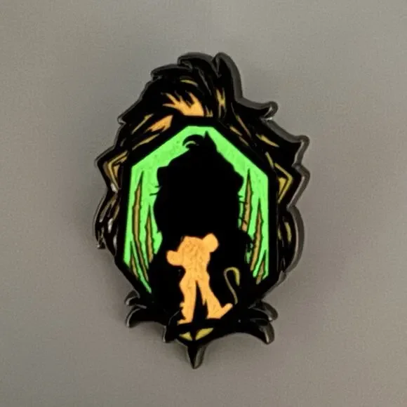 Loungefly Disney Villain Silhouette GITD Blind Pin- SIMBA & SCAR New Open Box