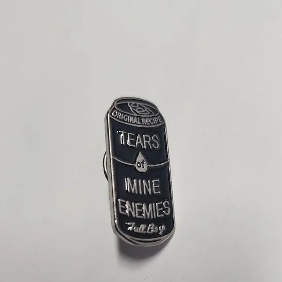 Silver and Black Enamel Pin