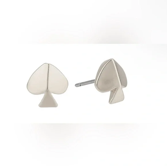 Kate Spade - Legacy Logo Stud Earrings | Silver - New - Comes W/ Kate Spade Bag