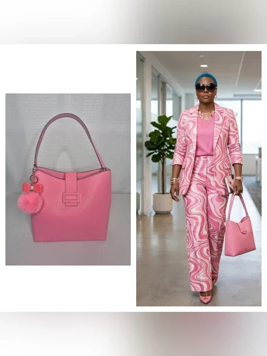 Kate Spade Pink Textured Shoulder Handbag NWOT