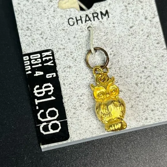 Vintage IMPULSE Gold Tone Owl Charm