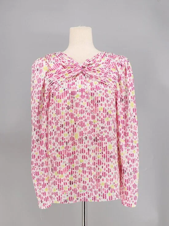 NWT KATE SPADE Marker Floral Devore Blouse Size S Preppy Cottagecore