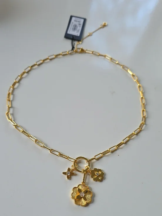 kate spade Gold-tone‎ Floral Charm Necklace